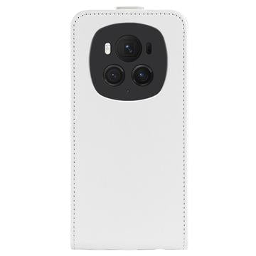 Honor Magic6 Pro Vertikal Flip Taske med Kortholder - Hvid