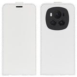 Honor Magic6 Pro Vertikal Flip Taske med Kortholder - Hvid
