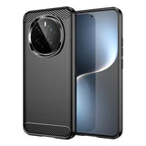 Honor Magic7 Børstet TPU Cover - Karbonfiber - Sort