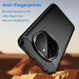 Honor Magic7 Børstet TPU Cover - Karbonfiber - Sort