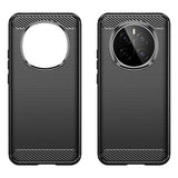 Honor Magic7 Børstet TPU Cover - Karbonfiber - Sort