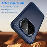 Honor Magic7 Børstet TPU Cover - Karbonfiber - Blå