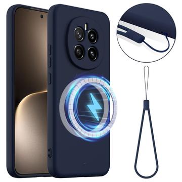 Honor Magic7 Liquid Silikone Cover - MagSafe Kompatibel - Mørkeblå