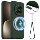 Honor Magic7 Liquid Silikone Cover - MagSafe Kompatibel - Mørkegrøn
