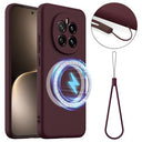 Honor Magic7 Liquid Silikone Cover - MagSafe Kompatibel - Vinrød