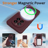 Honor Magic7 Liquid Silikone Cover - MagSafe Kompatibel - Vinrød