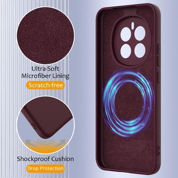 Honor Magic7 Liquid Silikone Cover - MagSafe Kompatibel - Vinrød