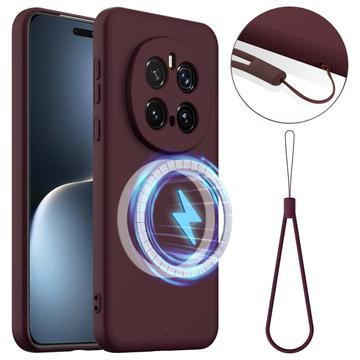 Honor Magic7 Pro Liquid Silikone Cover - MagSafe Kompatibel - Vinrød