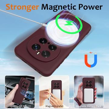 Honor Magic7 Pro Liquid Silikone Cover - MagSafe Kompatibel - Vinrød