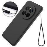 Honor Magic7 Pro Flydende silikone cover med håndrem - sort
