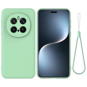 Honor Magic7 Pro Flydende silikone cover med håndrem - grøn