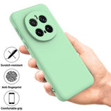 Honor Magic7 Pro Flydende silikone cover med håndrem - grøn