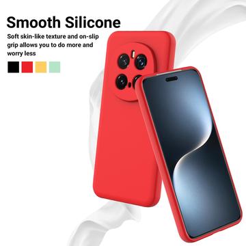 Honor Magic7 Pro Flydende silikone cover med håndrem - rød