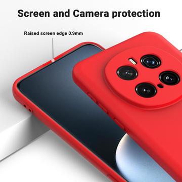 Honor Magic7 Pro Flydende silikone cover med håndrem - rød