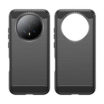 Honor Magic8 Børstet TPU Cover - Karbonfiber - Sort