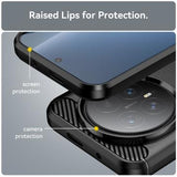 Honor Magic8 Børstet TPU Cover - Karbonfiber - Sort