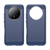 Honor Magic8 Børstet TPU Cover - Karbonfiber - blå