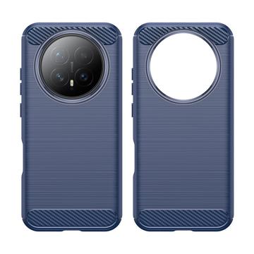 Honor Magic8 Børstet TPU Cover - Karbonfiber - blå