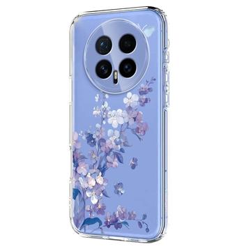 Honor Magic8 TPU-cover med blomstermønster - Lilla
