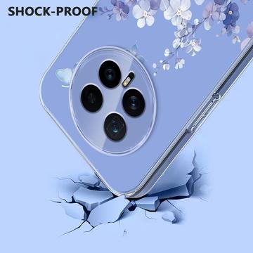 Honor Magic8 TPU-cover med blomstermønster - Lilla