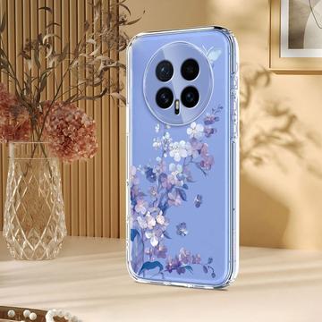 Honor Magic8 TPU-cover med blomstermønster - Lilla