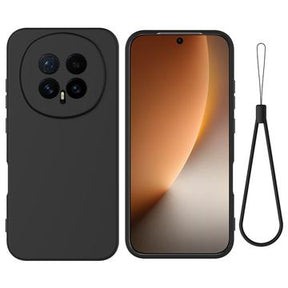 Honor Magic8 Flydende silikone cover med håndrem - sort