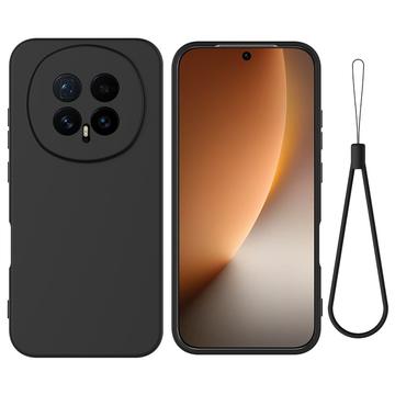Honor Magic8 Flydende silikone cover med håndrem - sort