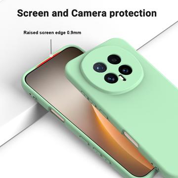Honor Magic8 Flydende silikone cover med håndrem - grøn