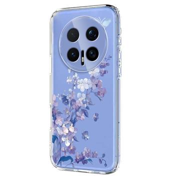 Honor Magic8 Pro TPU-cover med blomstermønster - Lilla