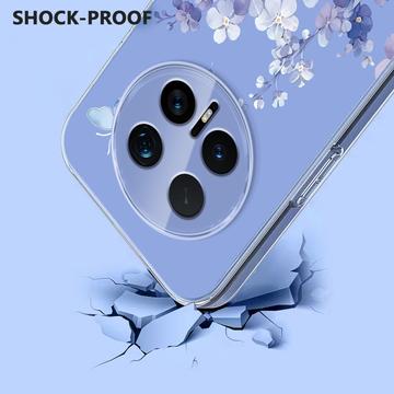Honor Magic8 Pro TPU-cover med blomstermønster - Lilla