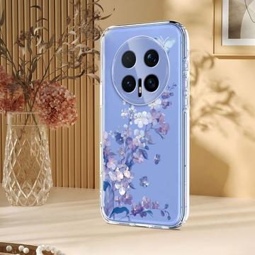 Honor Magic8 Pro TPU-cover med blomstermønster - Lilla