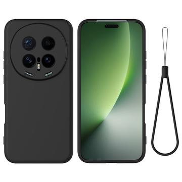 Honor Magic8 Pro Flydende silikone cover med håndrem - sort