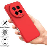 Honor Magic8 Pro Flydende silikone cover med håndrem - rød