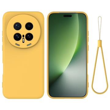 Honor Magic8 Pro Flydende silikone cover med håndrem - gul