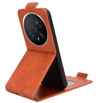 Honor Magic8 Pro lodret flip-etui med stativ - Brun