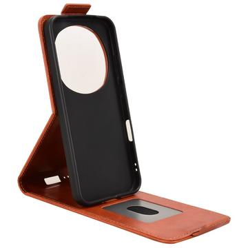 Honor Magic8 Pro lodret flip-etui med stativ - Brun
