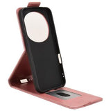 Honor Magic8 Pro lodret flip-etui med stativ - rosaguld