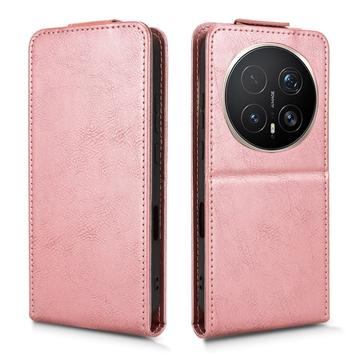 Honor Magic8 Pro lodret flip-etui med stativ - rosaguld