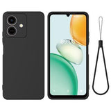 Honor Play10 Flydende silikone cover med håndrem - sort