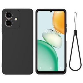 Honor Play10 Flydende silikone cover med håndrem - sort