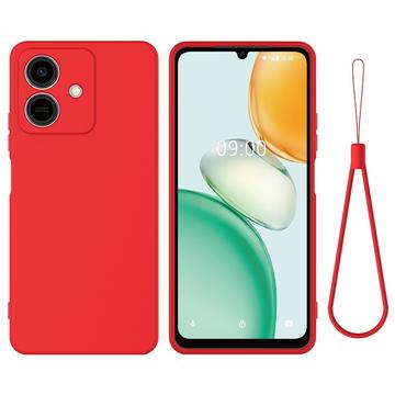 Honor Play10 Flydende silikone cover med håndrem - rød