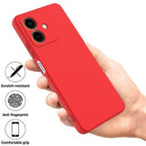 Honor Play10 Flydende silikone cover med håndrem - rød