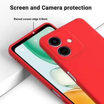 Honor Play10 Flydende silikone cover med håndrem - rød