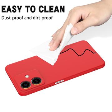 Honor Play10 Flydende silikone cover med håndrem - rød