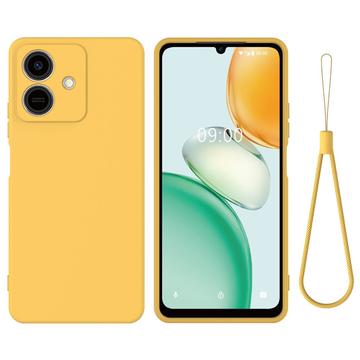 Honor Play10 Flydende silikone cover med håndrem - gul
