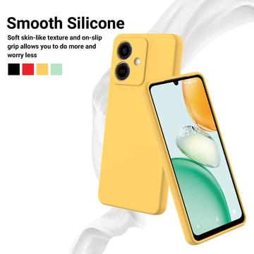 Honor Play10 Flydende silikone cover med håndrem - gul