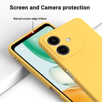 Honor Play10 Flydende silikone cover med håndrem - gul