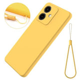 Honor Play10 Flydende silikone cover med håndrem - gul