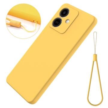 Honor Play10 Flydende silikone cover med håndrem - gul