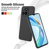Honor X5b/X5b Plus Flydende silikone cover med håndrem - sort